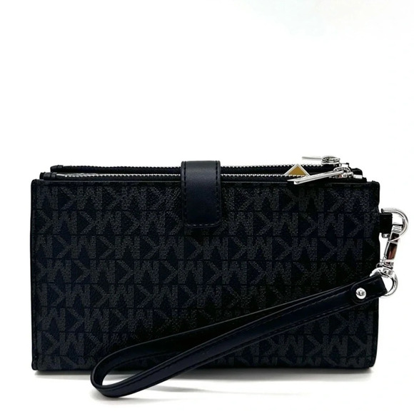 Michael Kors Large Double Zip Wallet Wristlet Black (NWT) - Picture 5 of 9